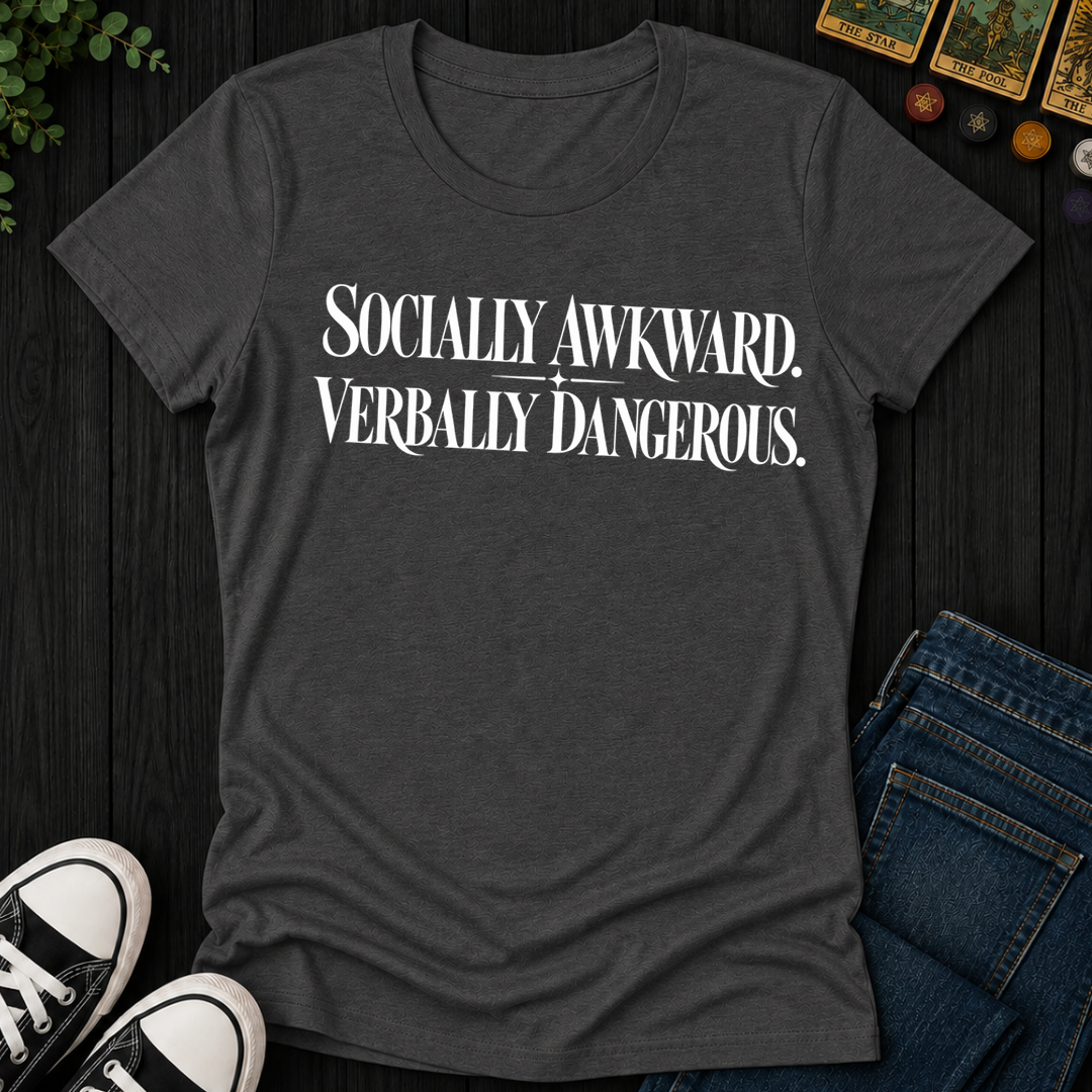 Socially Awkward Verbally Dangerous- Women's Fitted Tee
