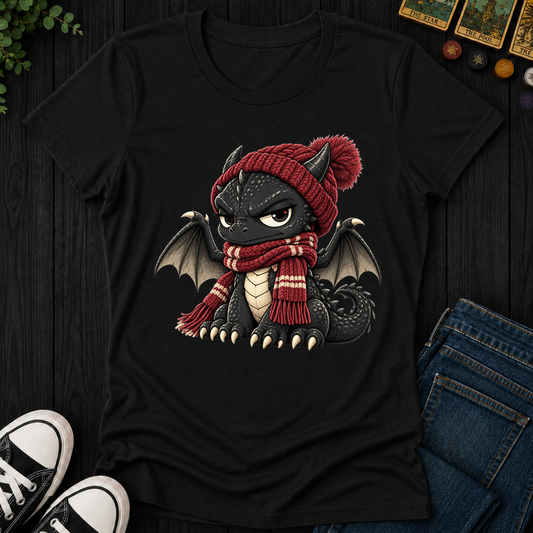 Grumpy Winter Dragon- Women's Fitted Tee