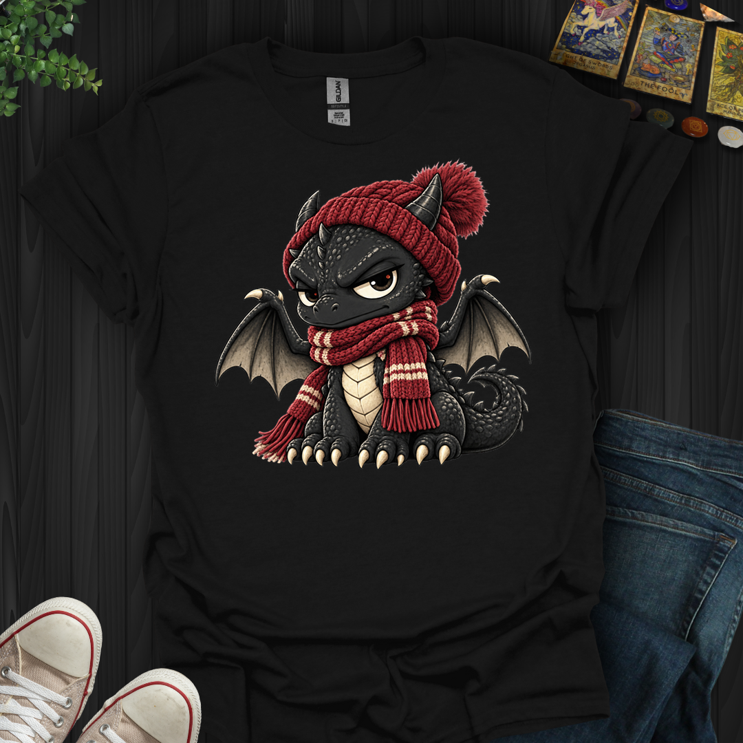 Grumpy Winter Dragon- T-Shirt
