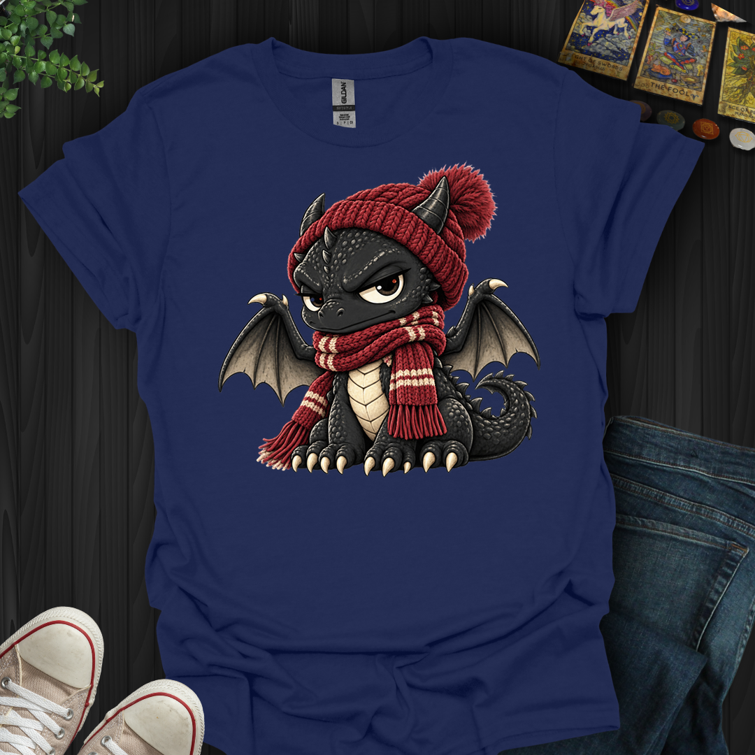 Grumpy Winter Dragon- T-Shirt
