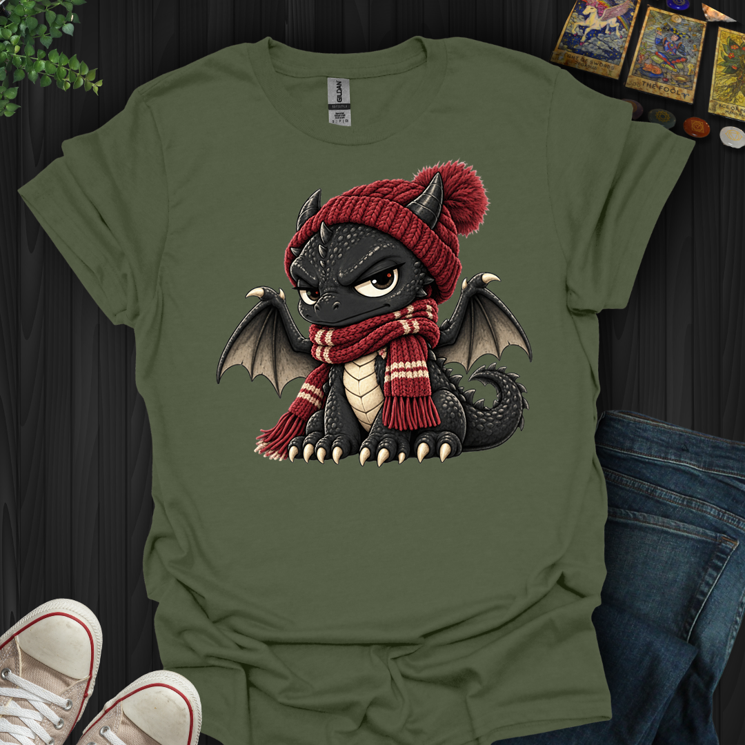 Grumpy Winter Dragon- T-Shirt