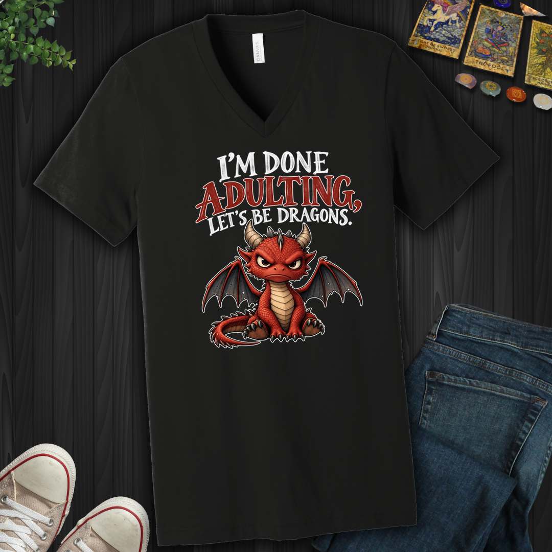Let's Be Dragons- V-Neck