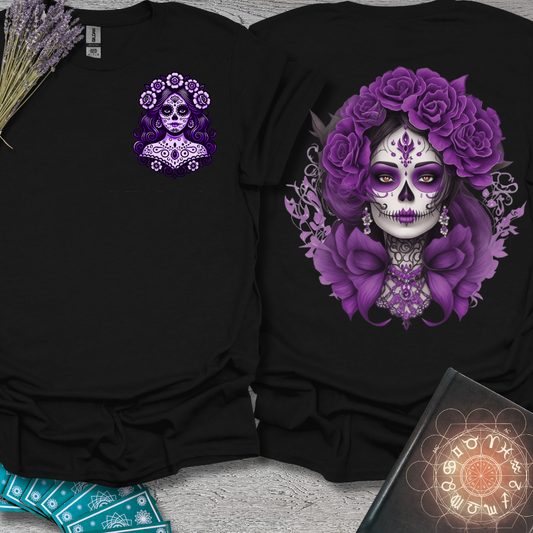 Purple Catrina Front and Back T-Shirt