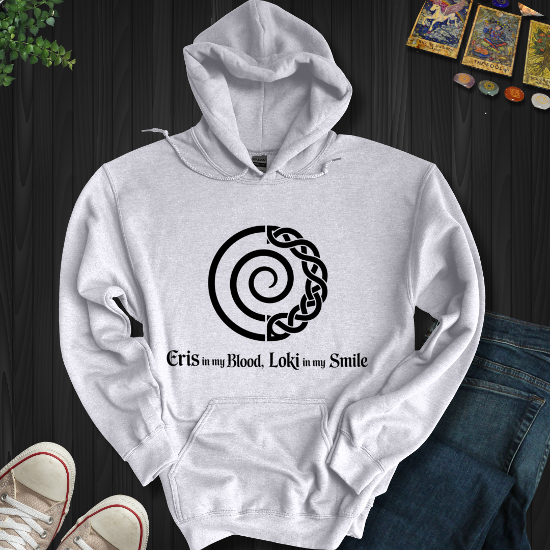 Eris In Blood, Loki In Smile Hooded Sweatshirt
