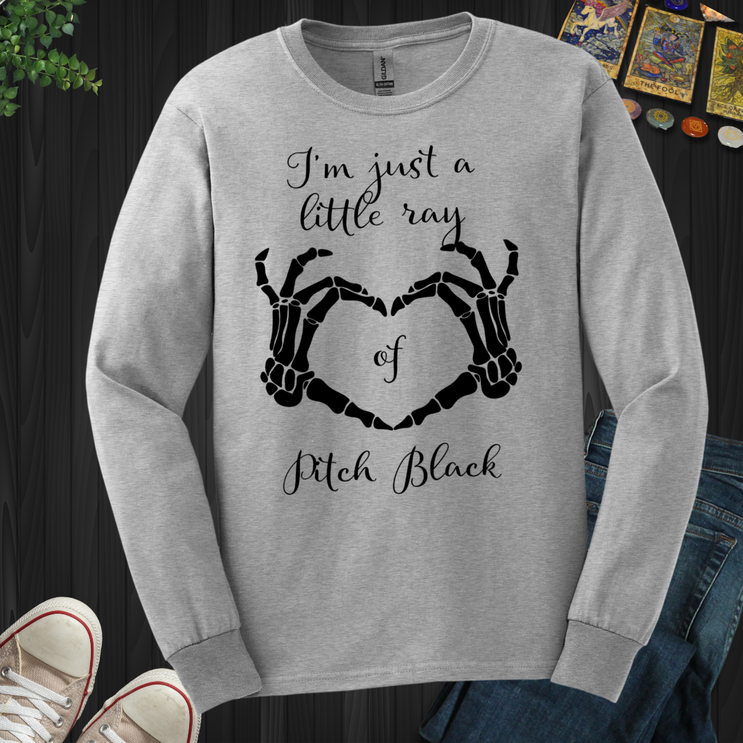 Little Ray Of Pitch Black Long Sleeve Tee