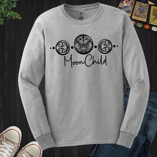 Triple Moon Goddess Long Sleeve Tee