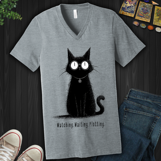 Watching. Waiting. Plotting V-Neck Tee