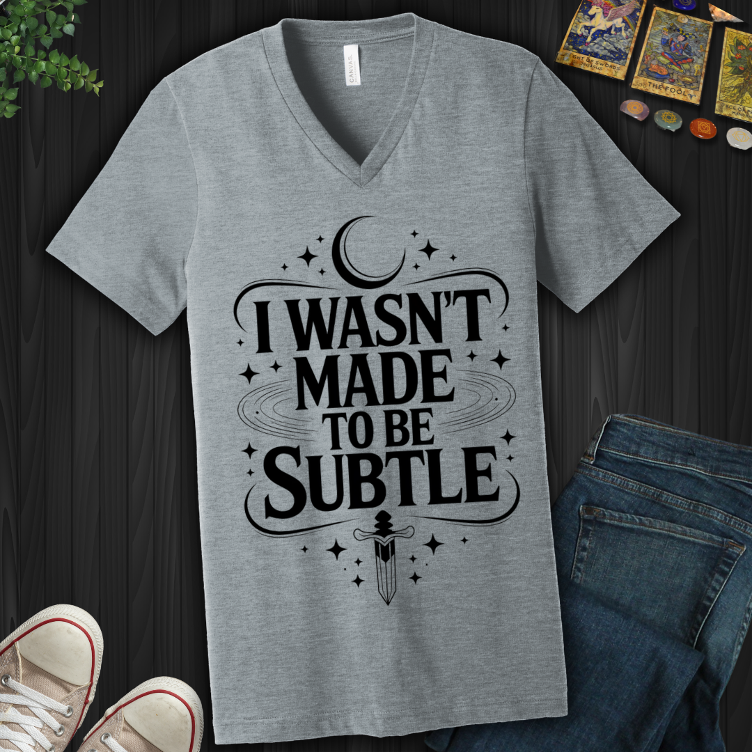 Not Subtle  V-Neck Tee