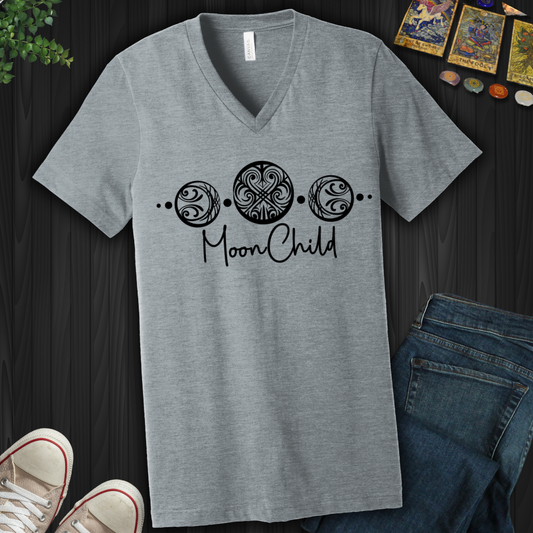 Triple Moon Goddess V-Neck Tee
