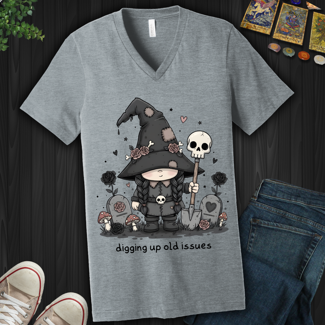 Digging Up Old Issues V-Neck Tee