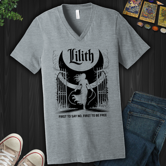 Lilith, First To Say No V-Neck Tee