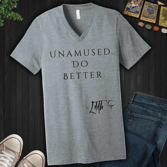Unamused. Do Better V-Neck Tee