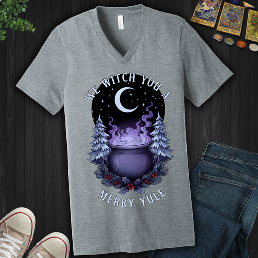 We Witch You a Merry Yule V-Neck Tee