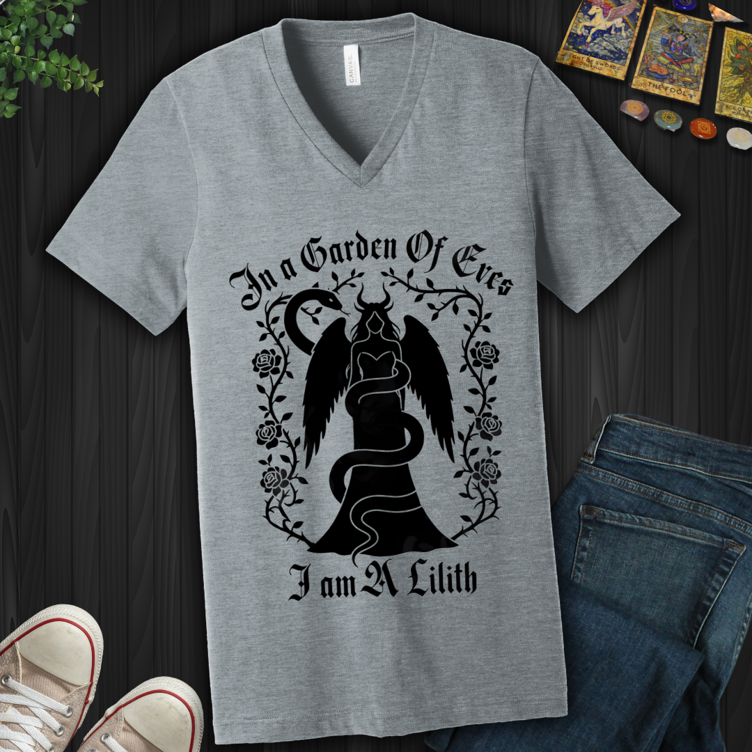 In a Garden of Eves, I Am a Lilith V-Neck Tee