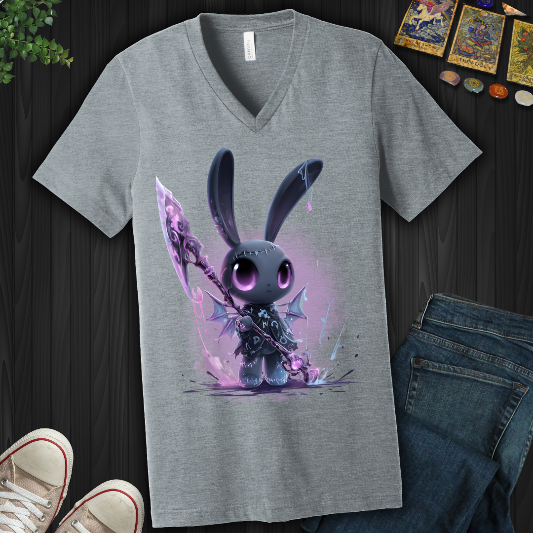 Warrior Bunny V-Neck Tee