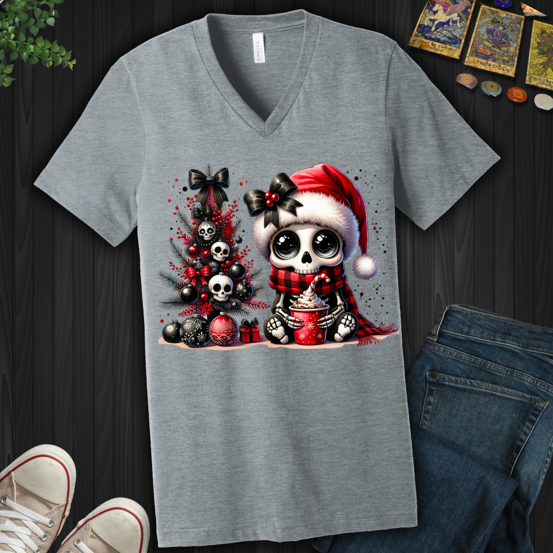 Dead Cute For The Holidays V-Neck Tee