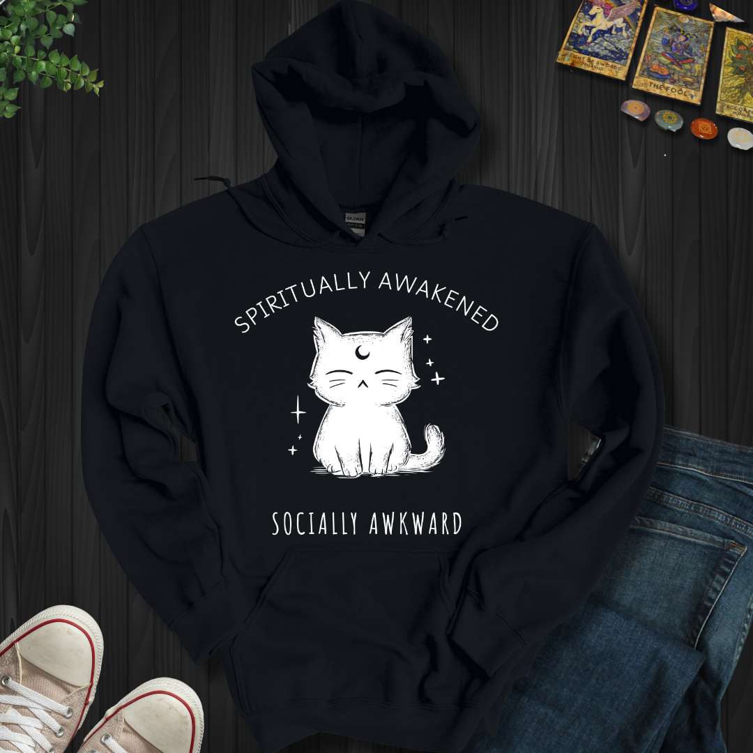 Spiritually Awakened, Socially Awkward Hooded Sweatshirt