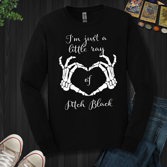 Little Ray Of Pitch Black Long Sleeve Tee