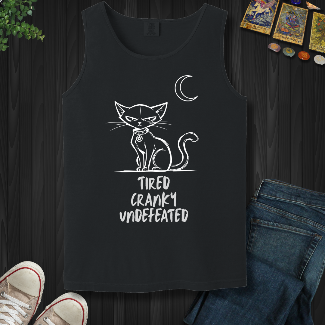 Tired Cranky Undefeated Tank Top