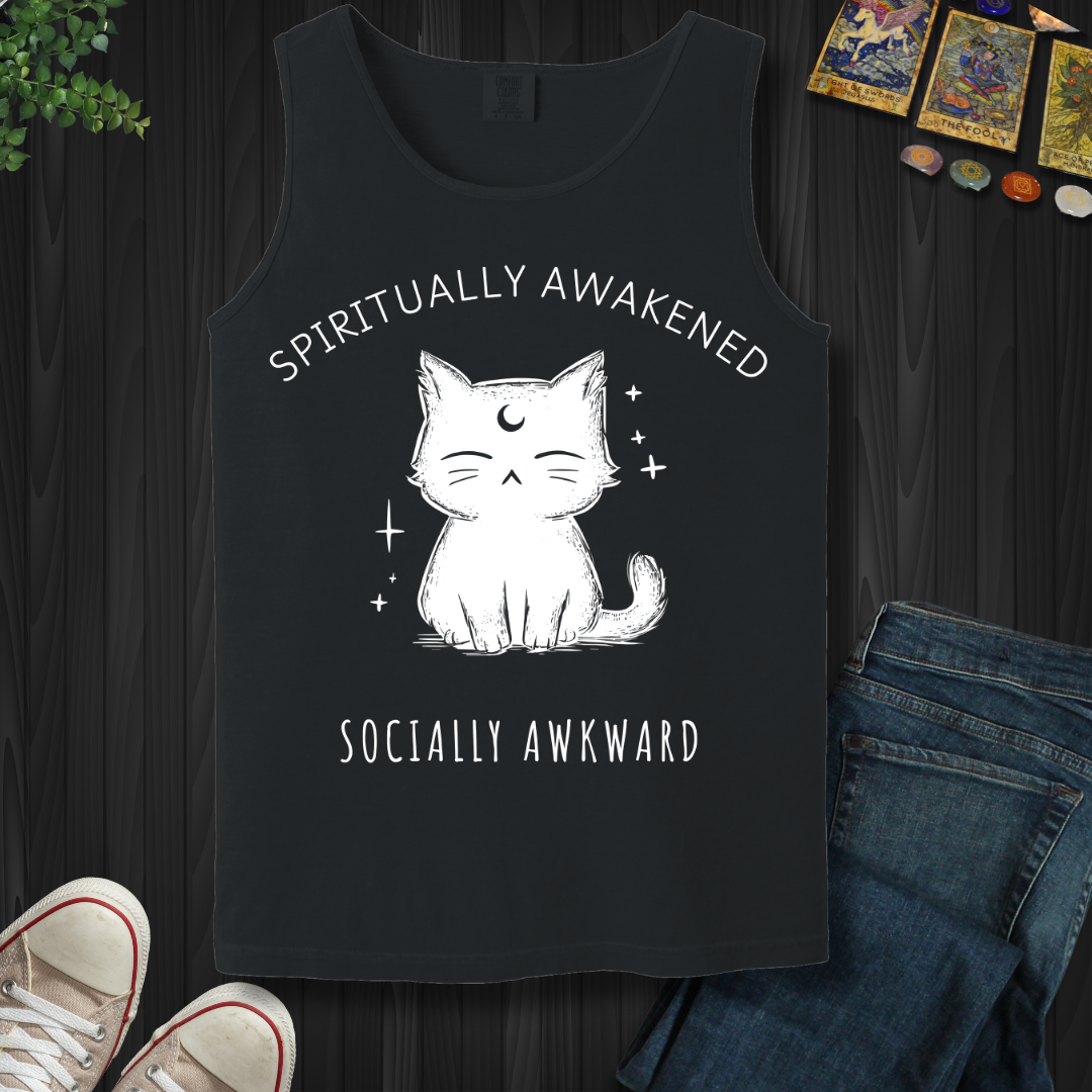 Spiritually Awakened, Socially Awkward Tank Top