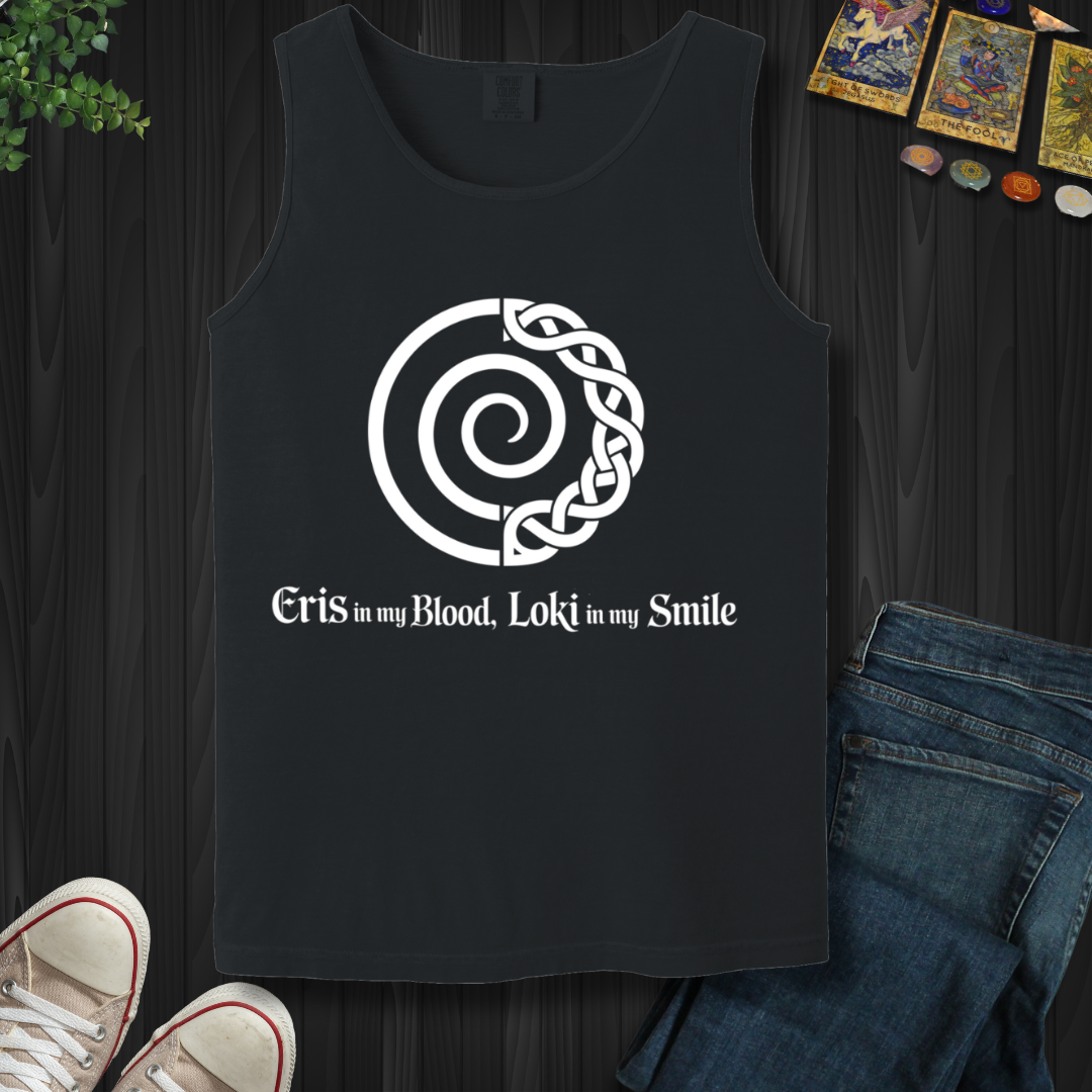 Eris In Blood, Loki In Smile Tank Top