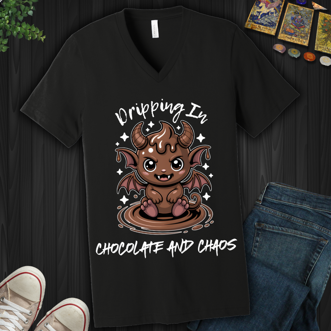 Dripping In Chocolate And Chaos V-Neck Tee