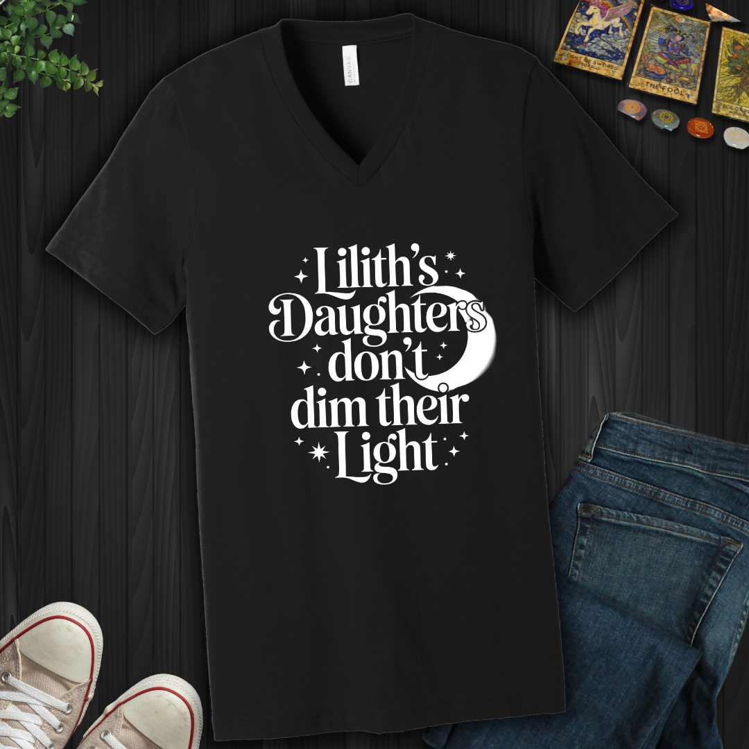 Lilith’s Daughter Doesn’t Dim Her Light V-Neck Tee