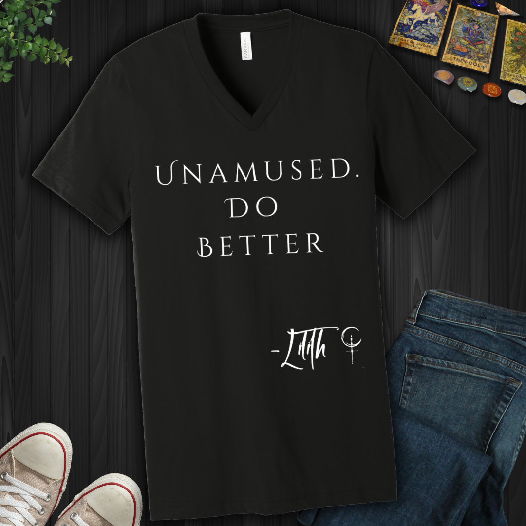 Unamused. Do Better V-Neck Tee