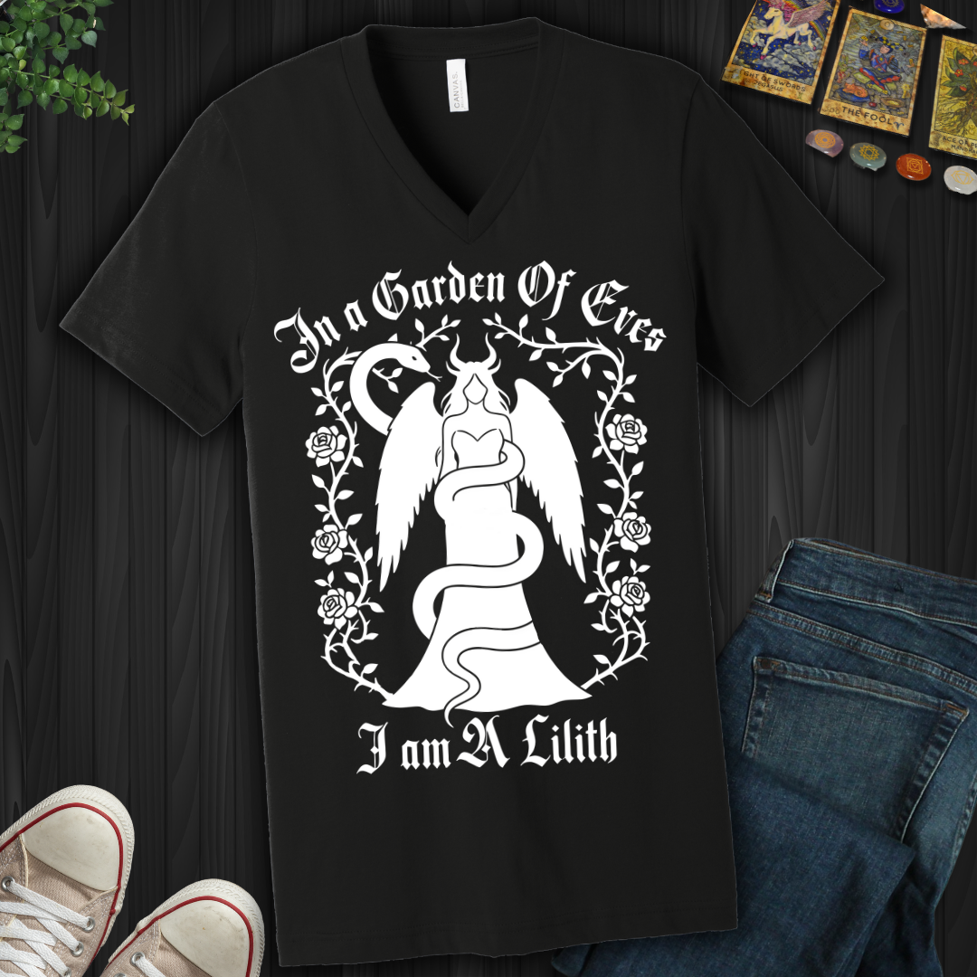 In a Garden of Eves, I Am a Lilith V-Neck Tee