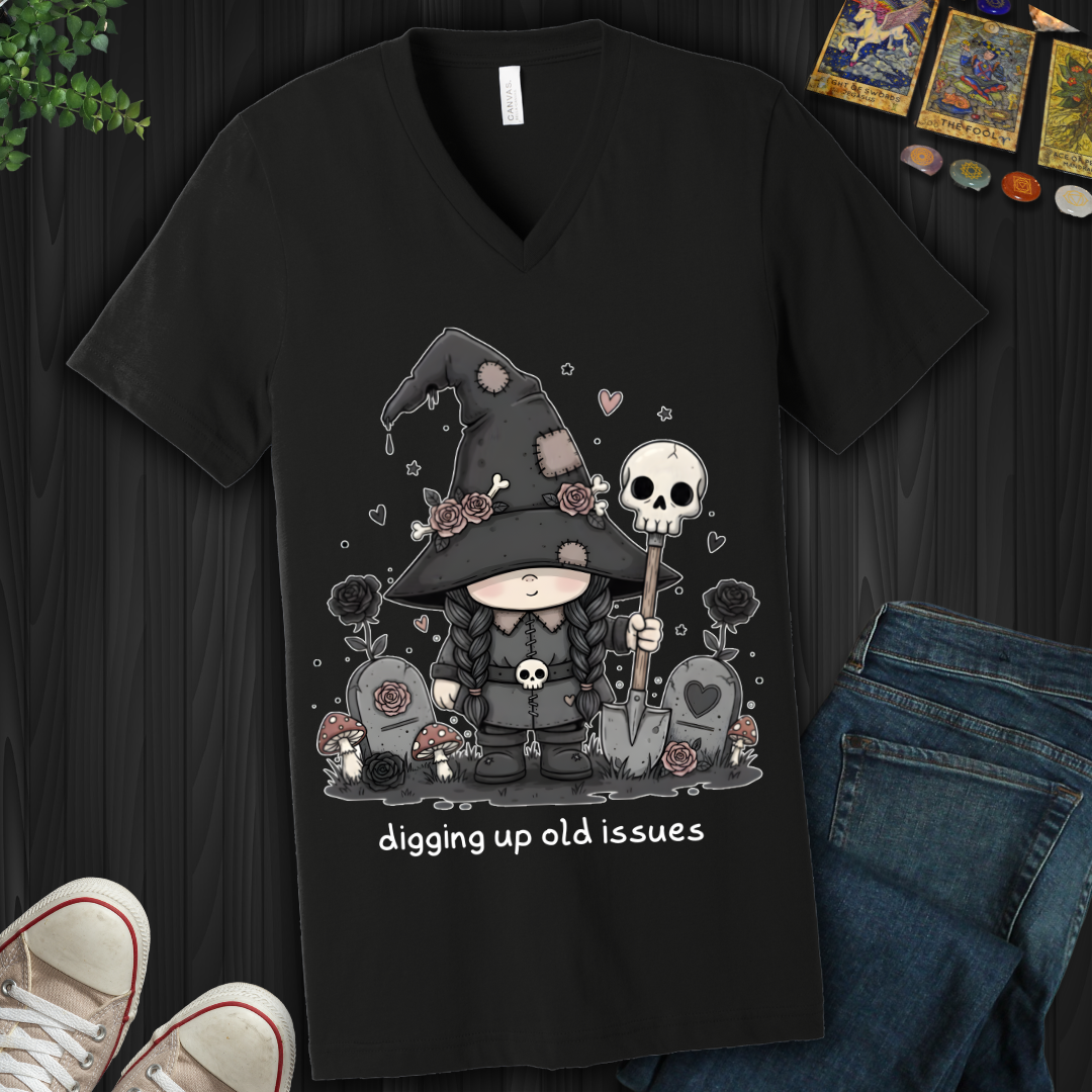 Digging Up Old Issues V-Neck Tee