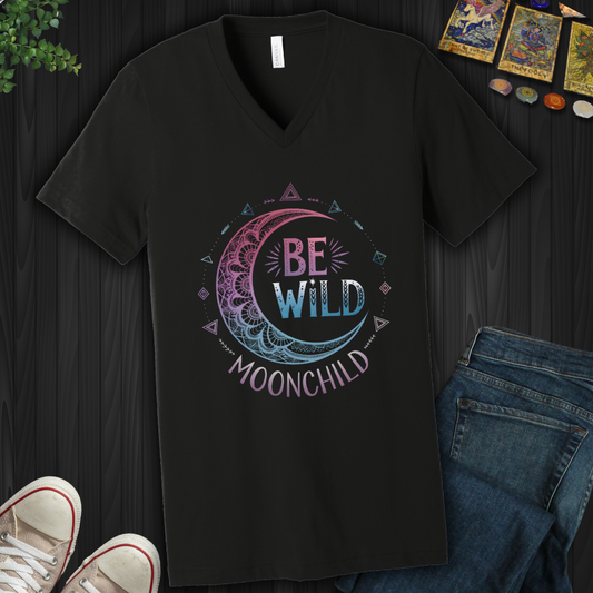 Be Wild Moon Child V-Neck Tee