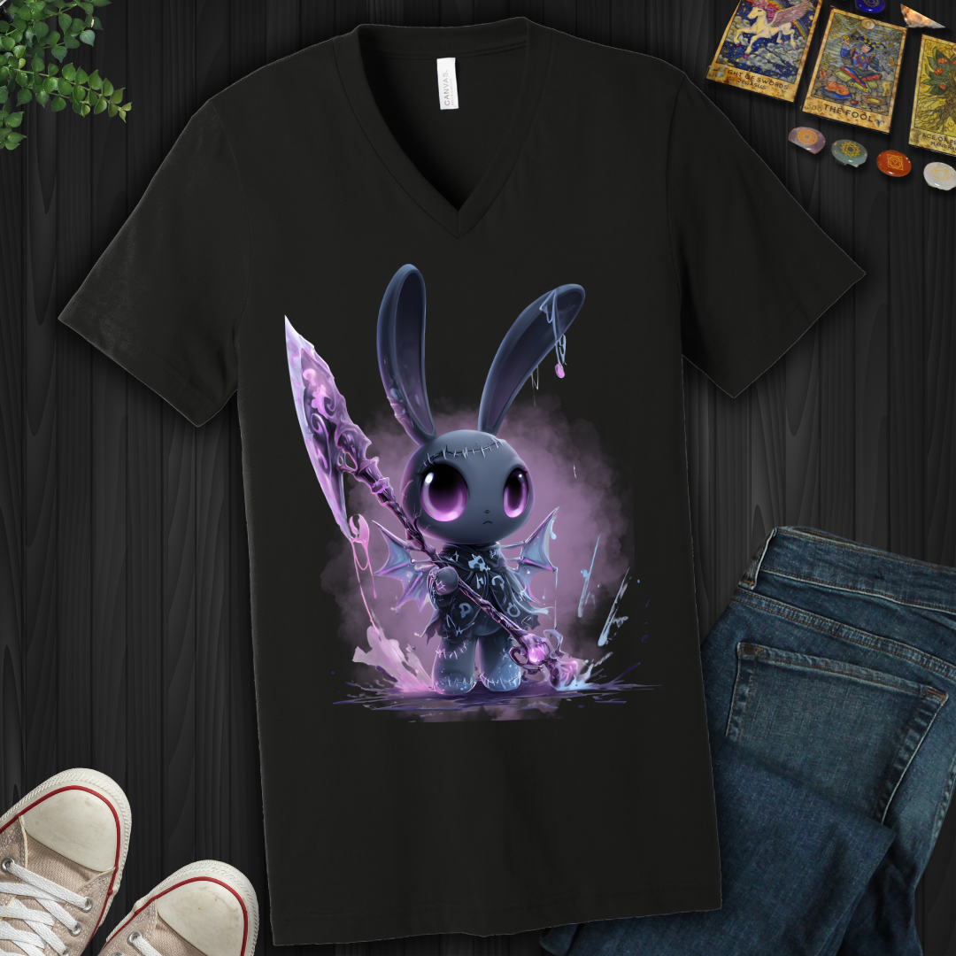 Warrior Bunny V-Neck Tee