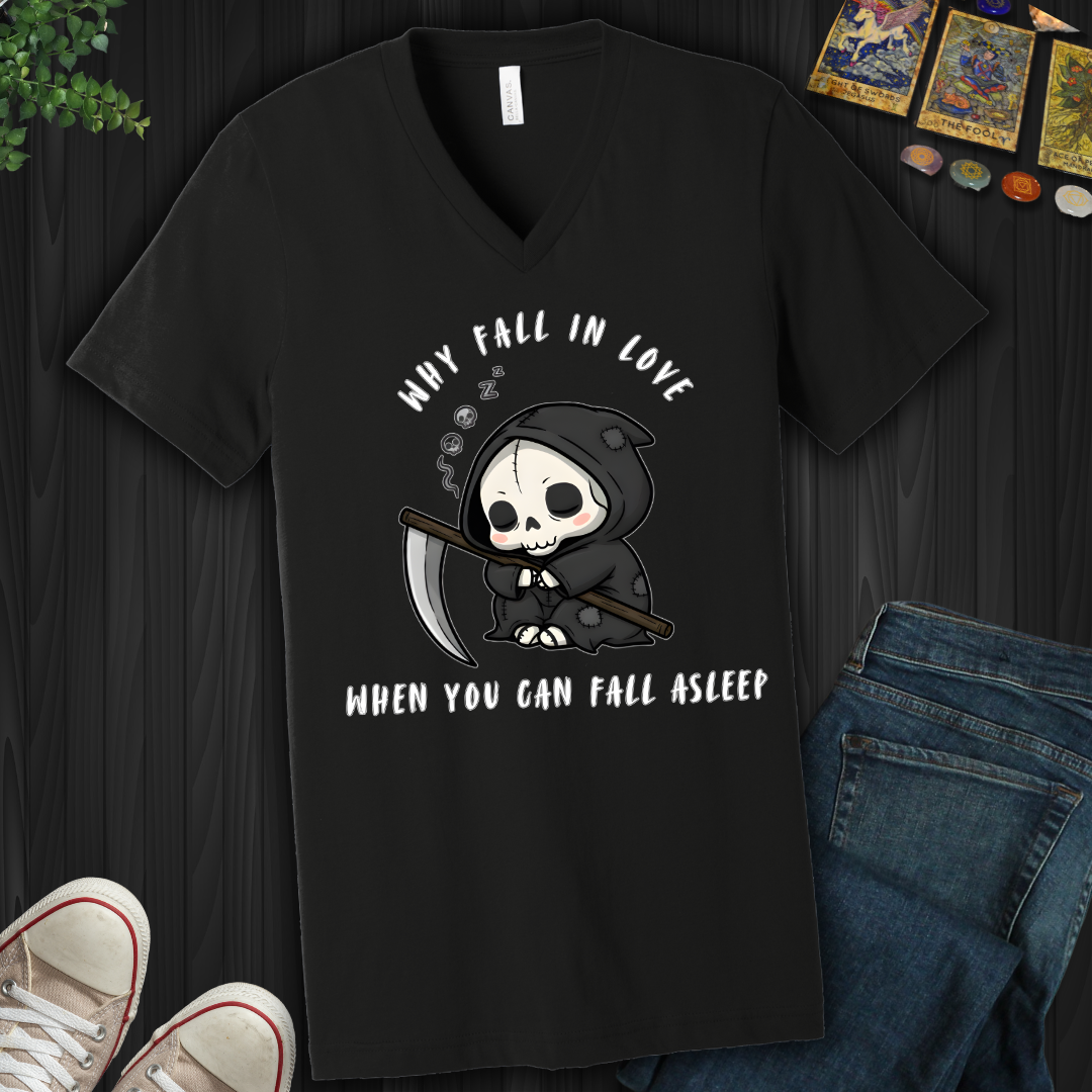 Why Fall In Love V-Neck Tee