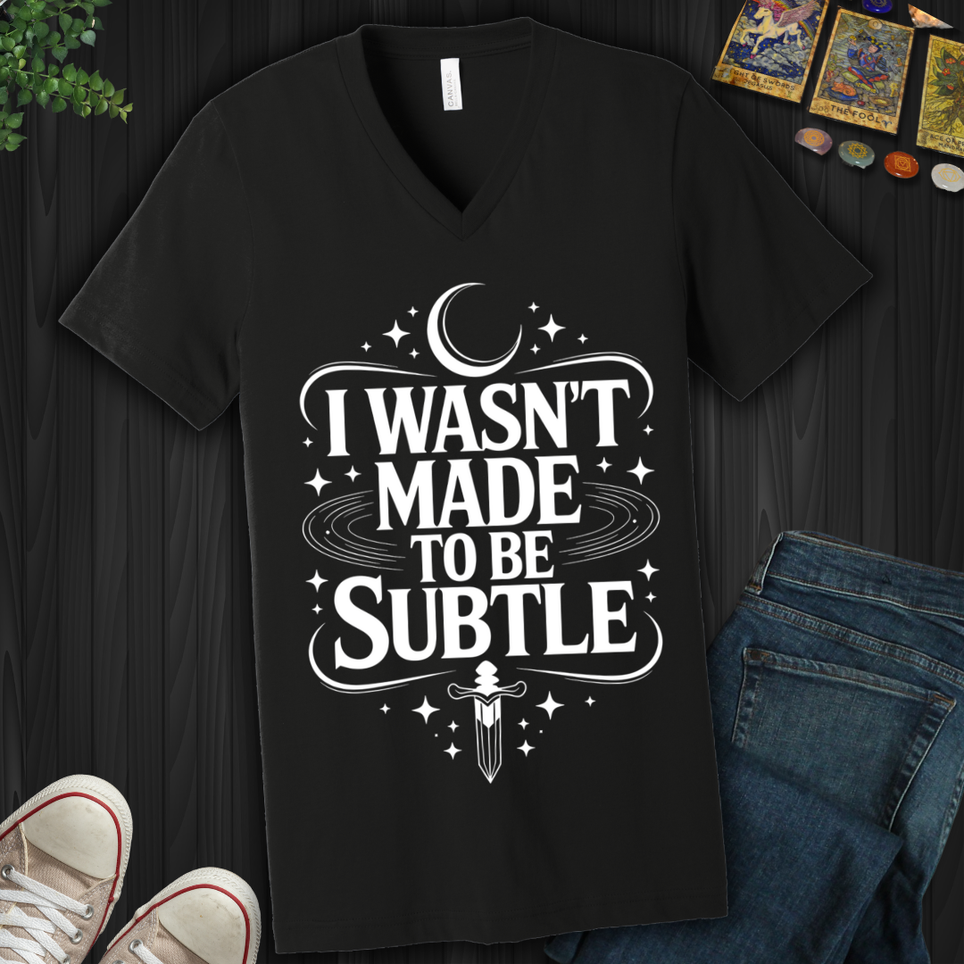 Not Subtle  V-Neck Tee