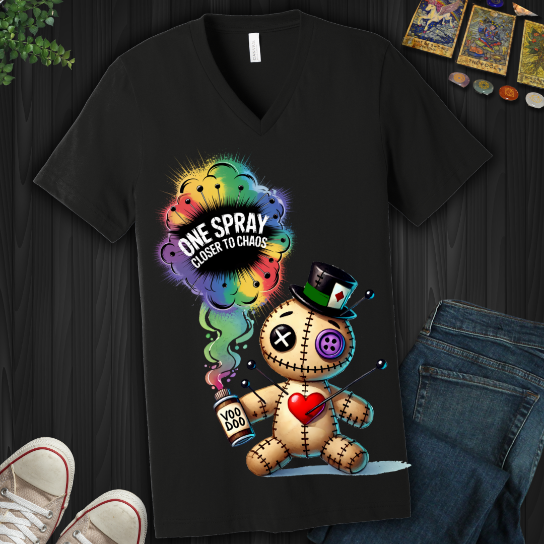 One Spray Closer To Chaos  V-Neck Tee