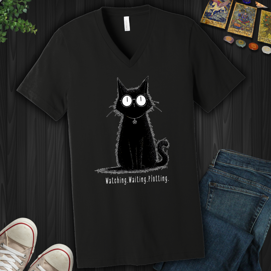 Watching. Waiting. Plotting V-Neck Tee