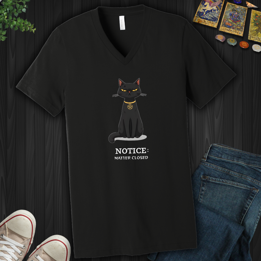 Notice: Matter Closed V-Neck Tee