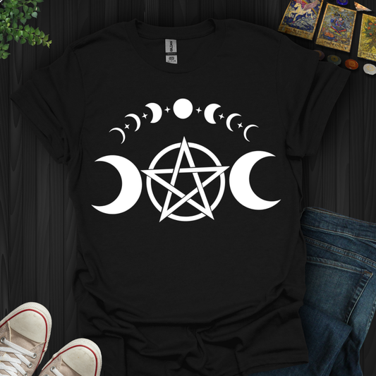 Pentagram Moon Phases T-Shirt