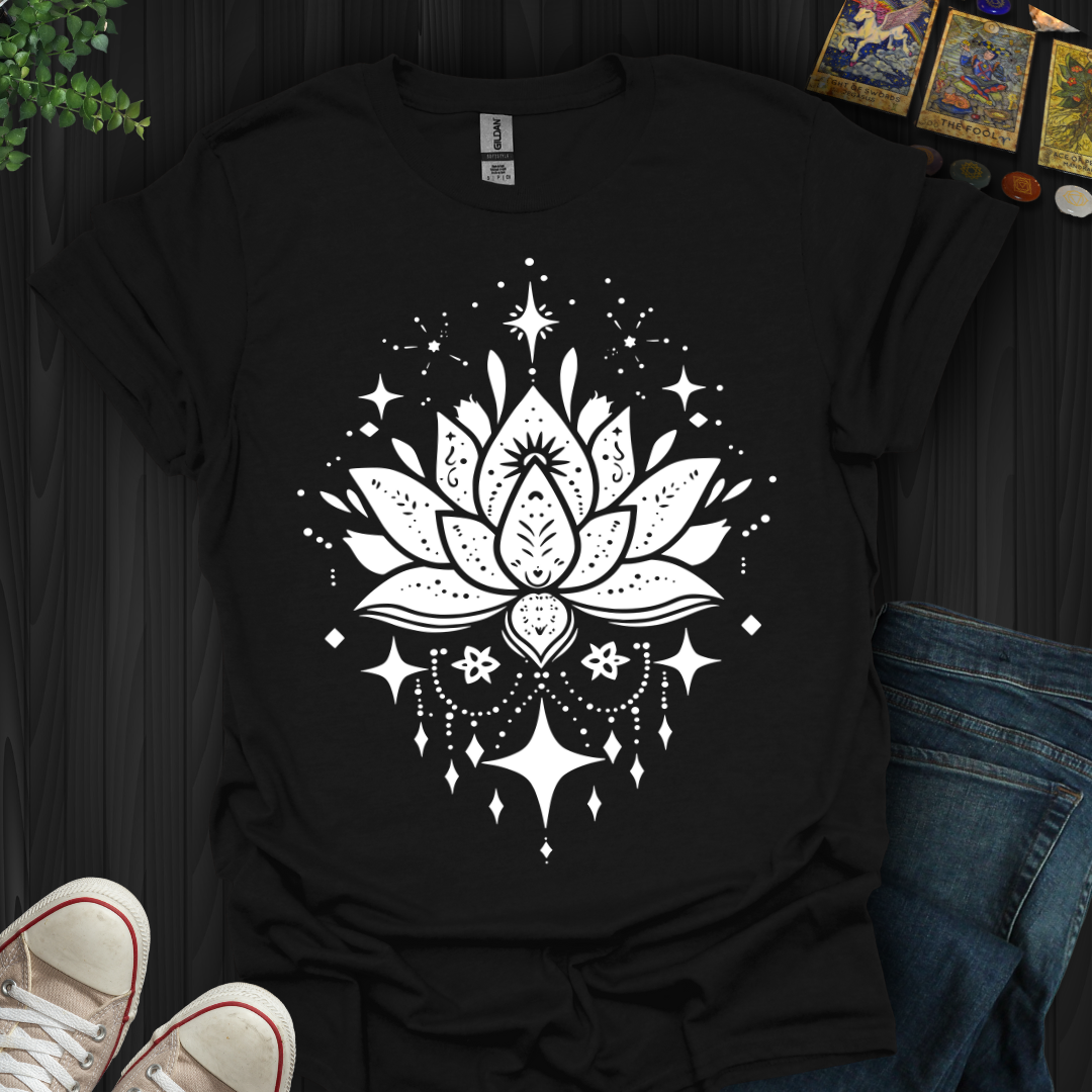 Celestial Lotus White T-Shirt