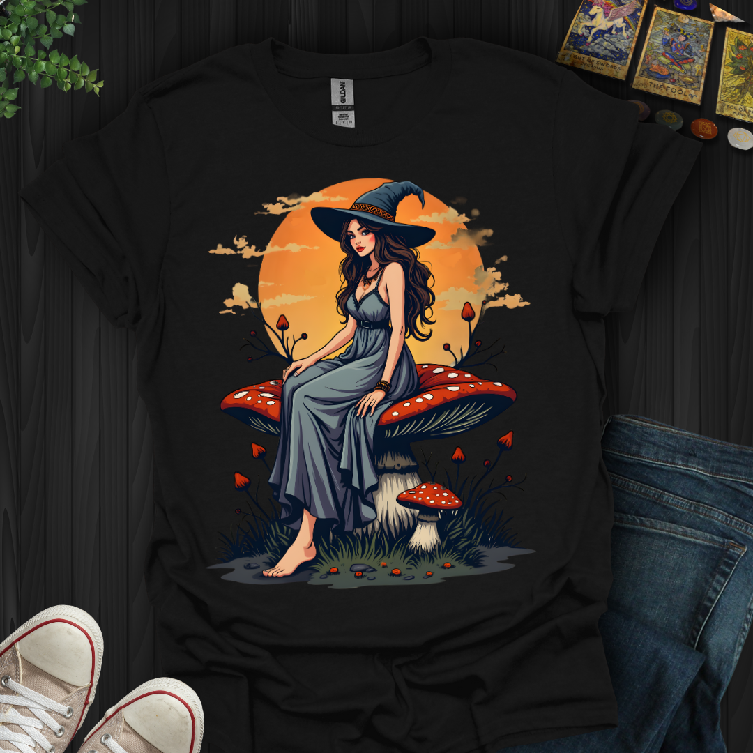 Witch on a Mushroom T-Shirt