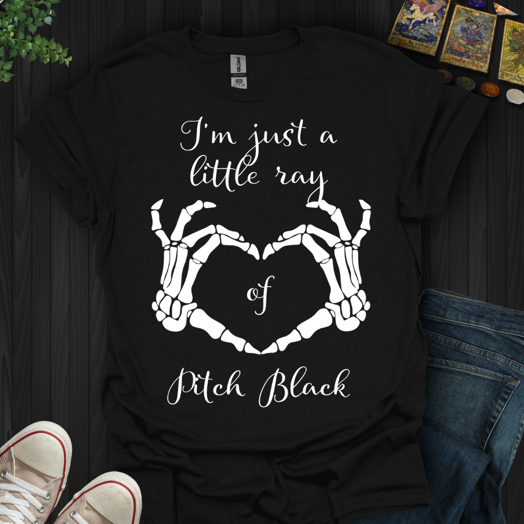 Little Ray Of Pitch Black (white) T-Shirt