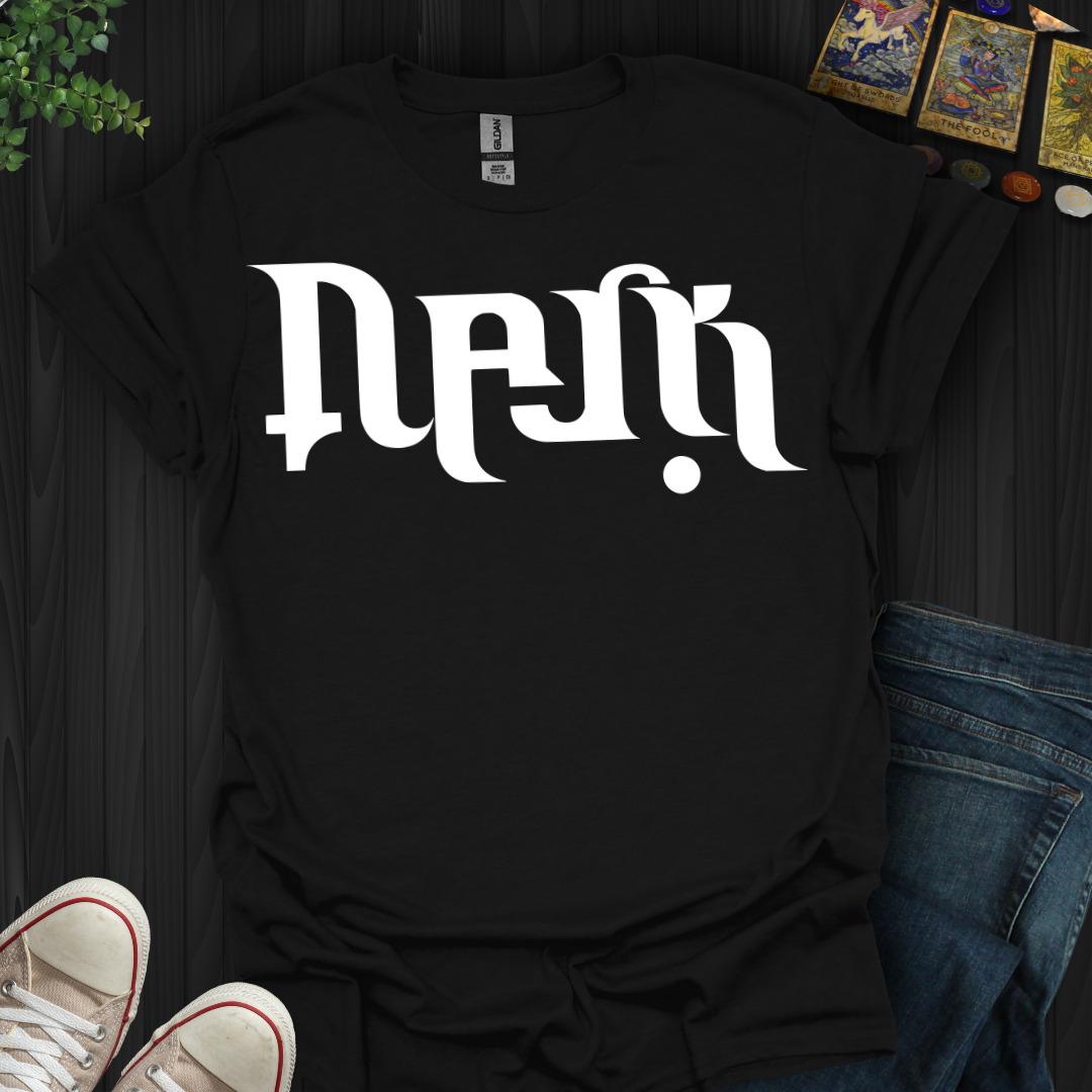 Dark & Light: Duality Mode Ambigram T-Shirt