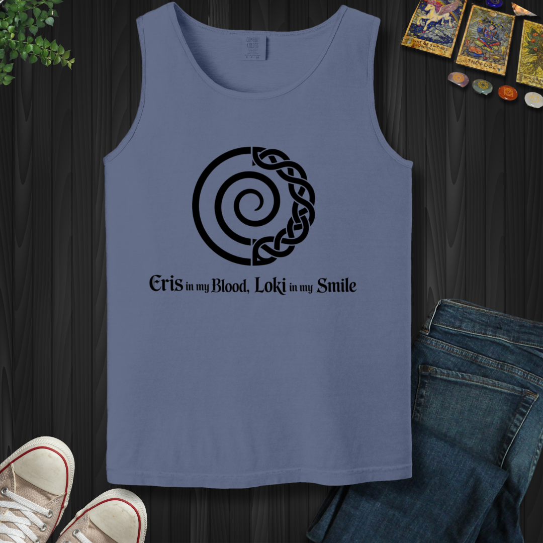 Eris In Blood, Loki In Smile Tank Top