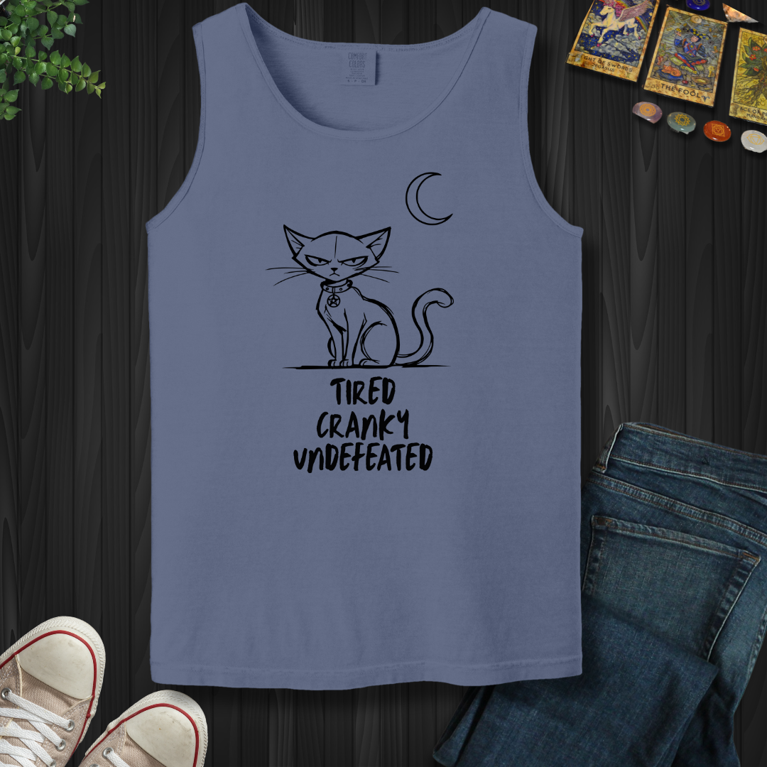 Tired Cranky Undefeated Tank Top
