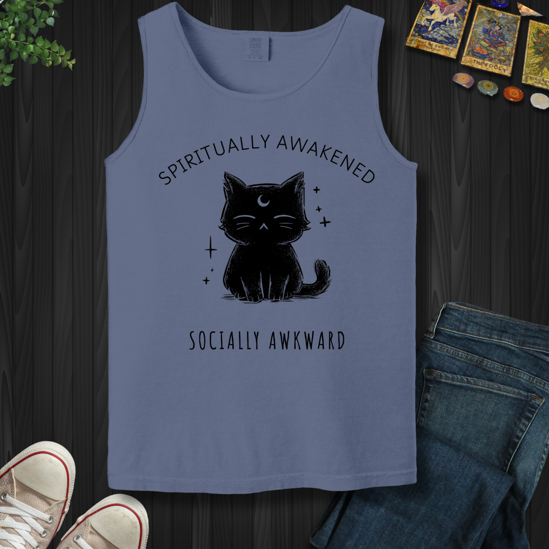 Spiritually Awakened, Socially Awkward Tank Top
