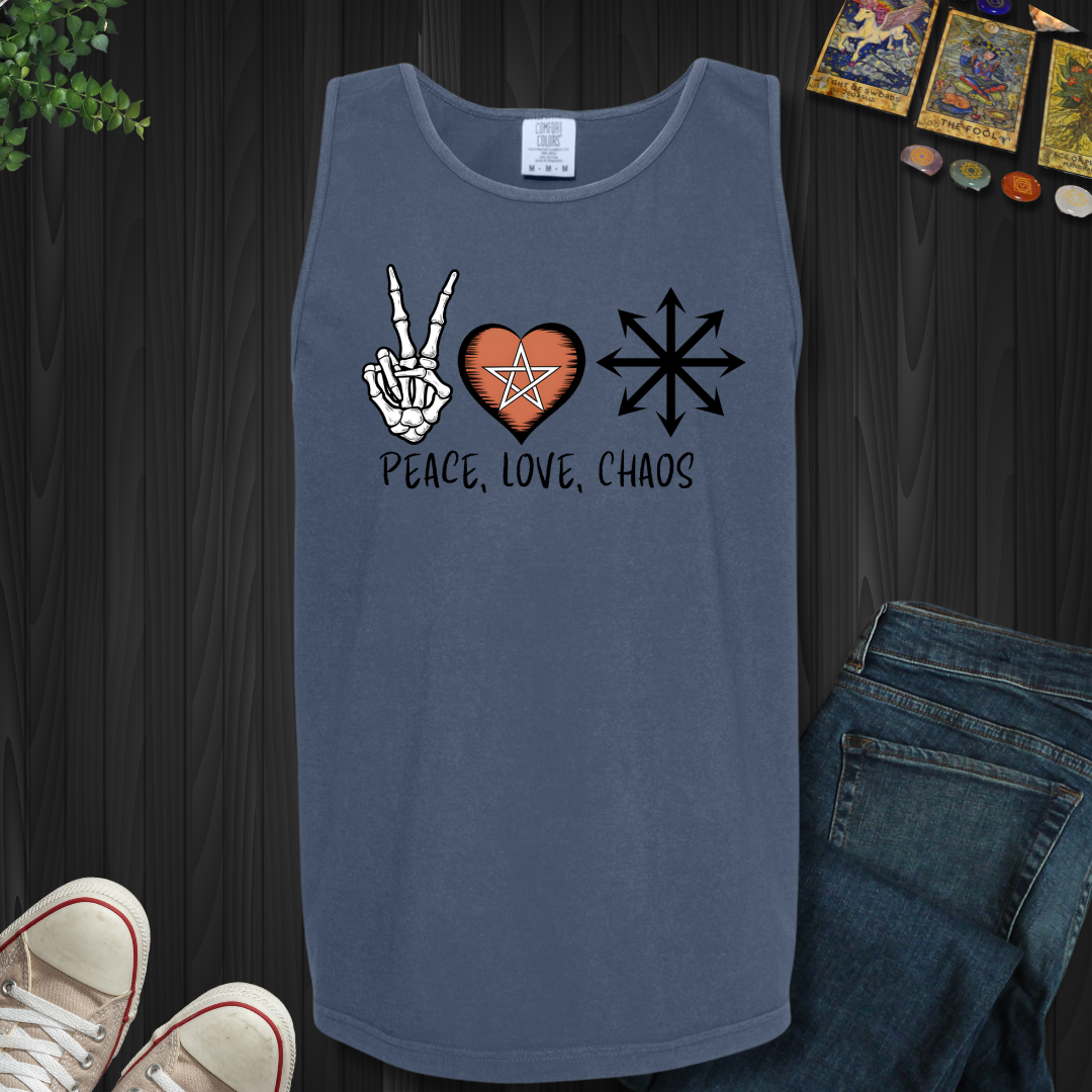Peace, Love, &Chaos Tank Top
