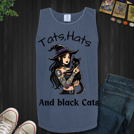 Tats, Hats, and Black Cats Tank Top