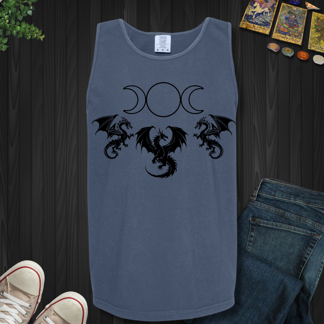 Triple Moon Dragon Tank Top