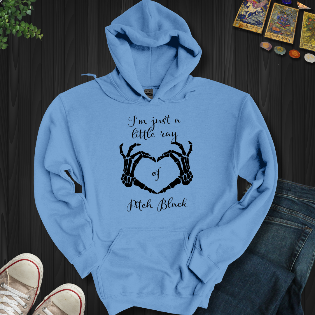 Little Ray Of Pitch Black Hooded Sweatshirt