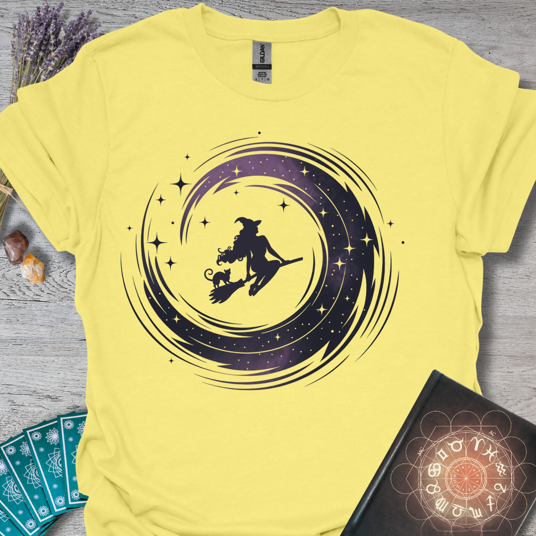 Cosmic Swirling Witch T-Shirt